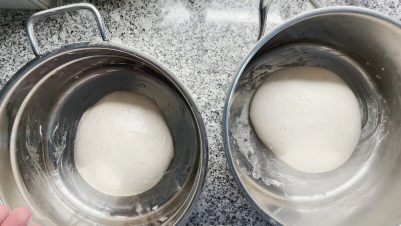 Bread Making Process FAQ. Two Bread Doughs in Bowls.