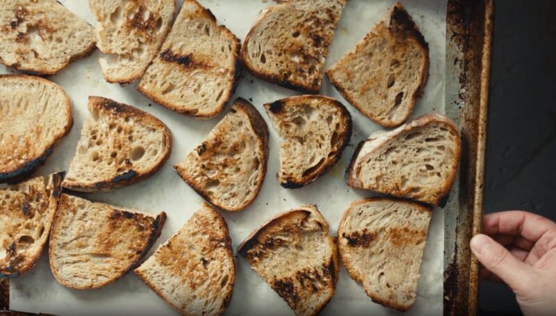 Toast Bread in Oven